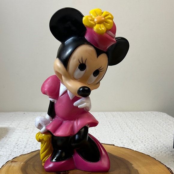 Other - 1970s Minnie Mouse Vintage Rubber‎ Coin Bank Walt Disney 11" Tall By LLco Toys